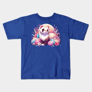 Ferociously Cute Easter Ferret Kids T-Shirt